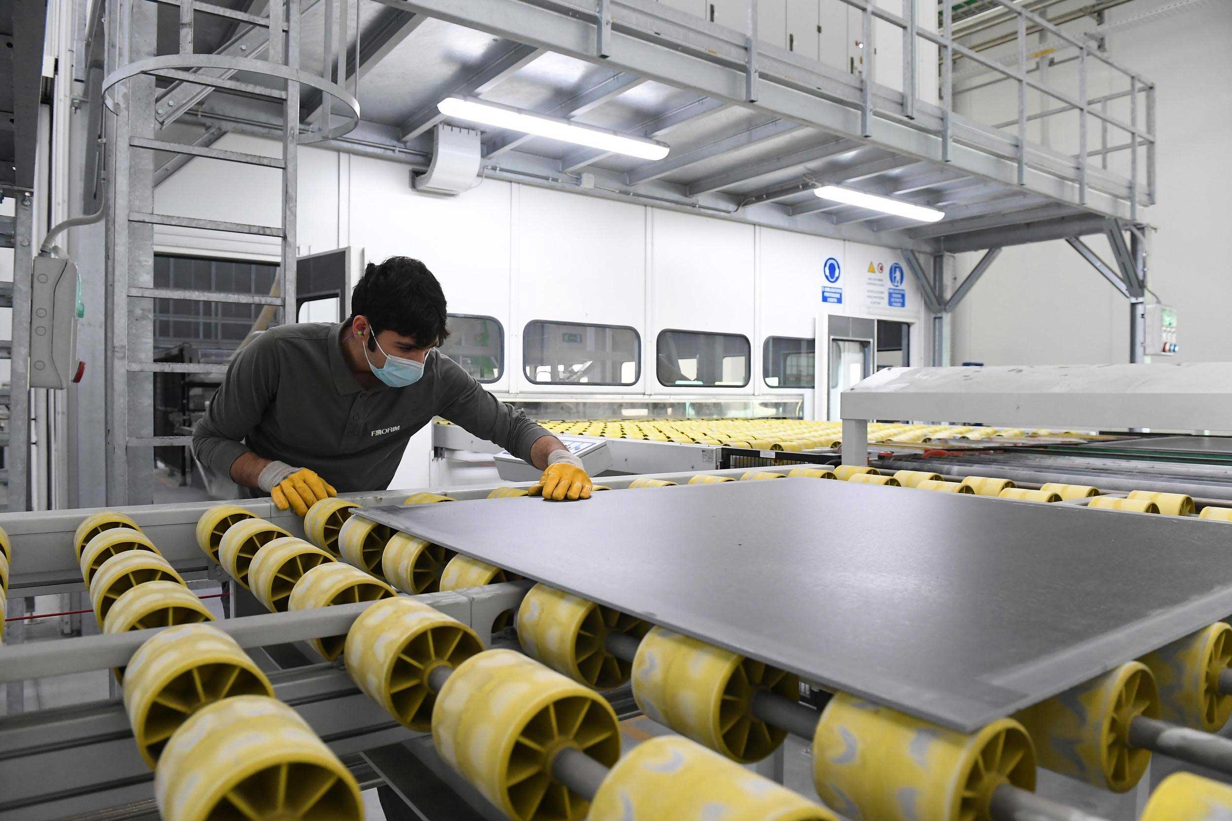 Ceramic tile production process
